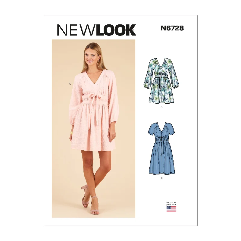 Newlook Pattern 6728 Misses' Dress in Two Lengths Tunics Office stylish