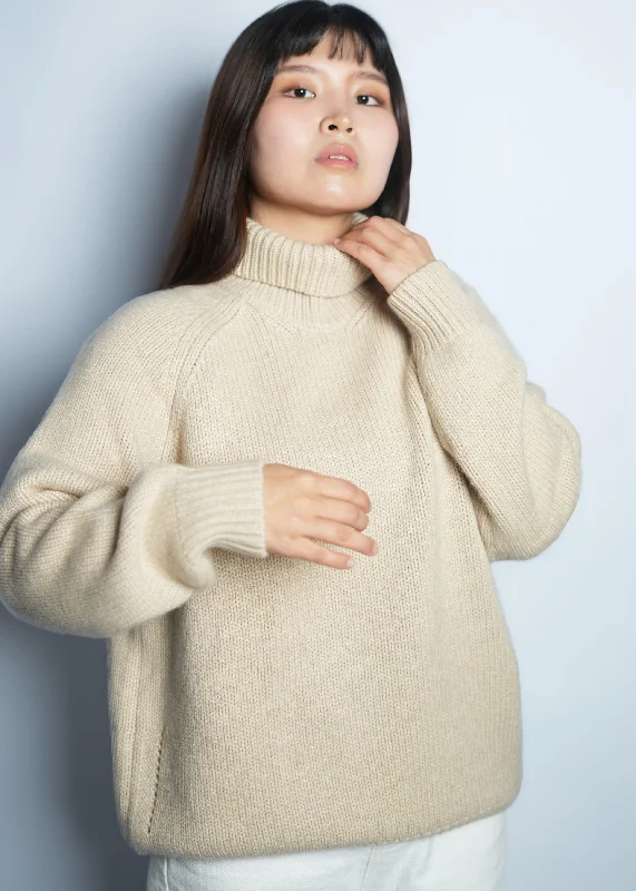 Organic Oversized Turtle Neck Sweater Stylish Fashionable Trendy