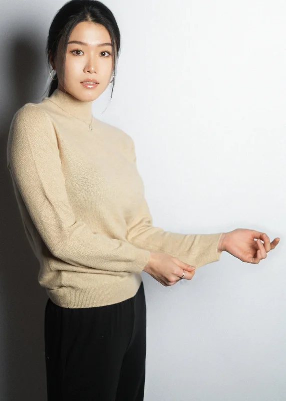 Mock Neck Cashmere Sweater Velvet Chenille Corduroy