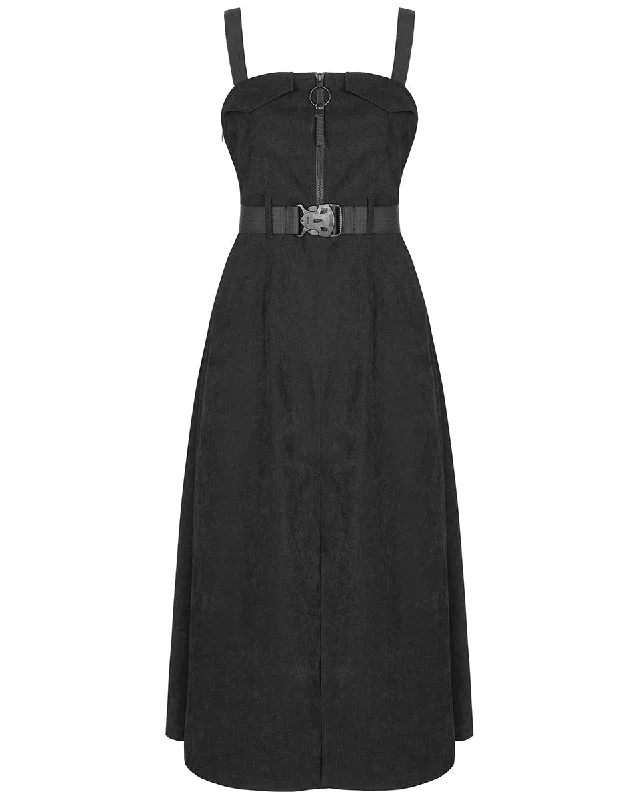 Punk Rave Daily Life Utilitarian CyberPunk Pinafore Dress Tunics Silk luxurious