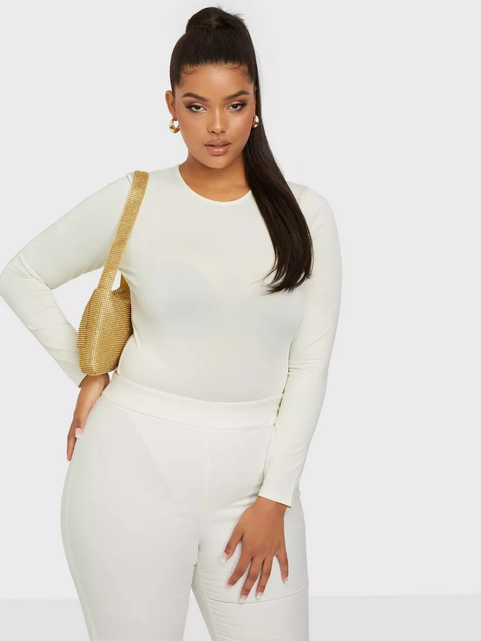 Everyday Cheers Bodysuit Cream Trendy Sleeveless Bodysuit