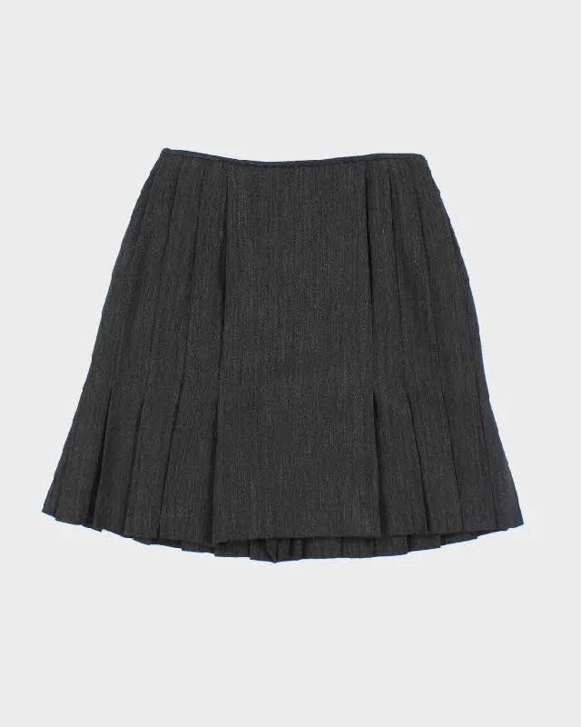 Vintage Dana Buchman Pleated Wool Skirt - XS patchwork skirt art