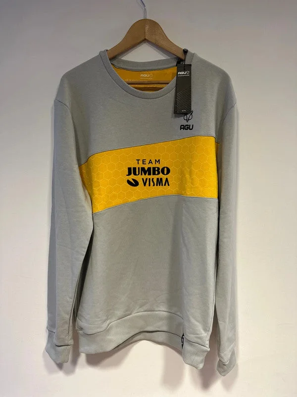 Team Jumbo Visma AGU Grey Yellow Sweater Women Seamless Knitted Crochet