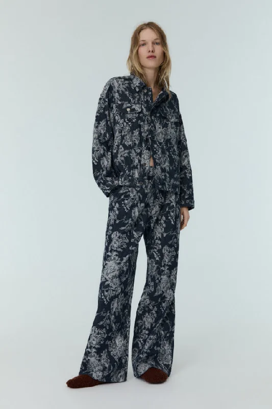 Berlin Pants Blue Comfy Cargo Trousers