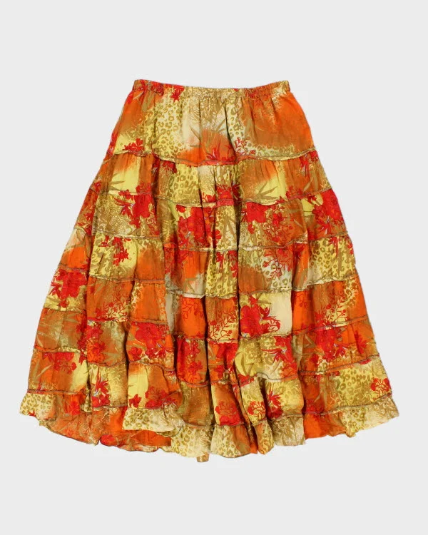 Y2k 00s Kerry Brooke Tiered Skirt - L wool skirt warm