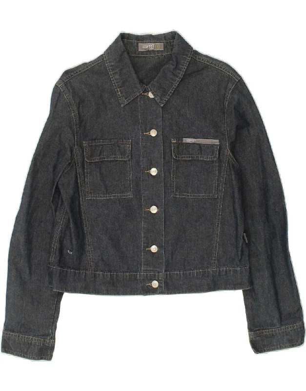 ESPRIT Womens Denim Jacket UK 16 Large Blue Cotton Fleece Jacket Down Jacket Feather Jacket