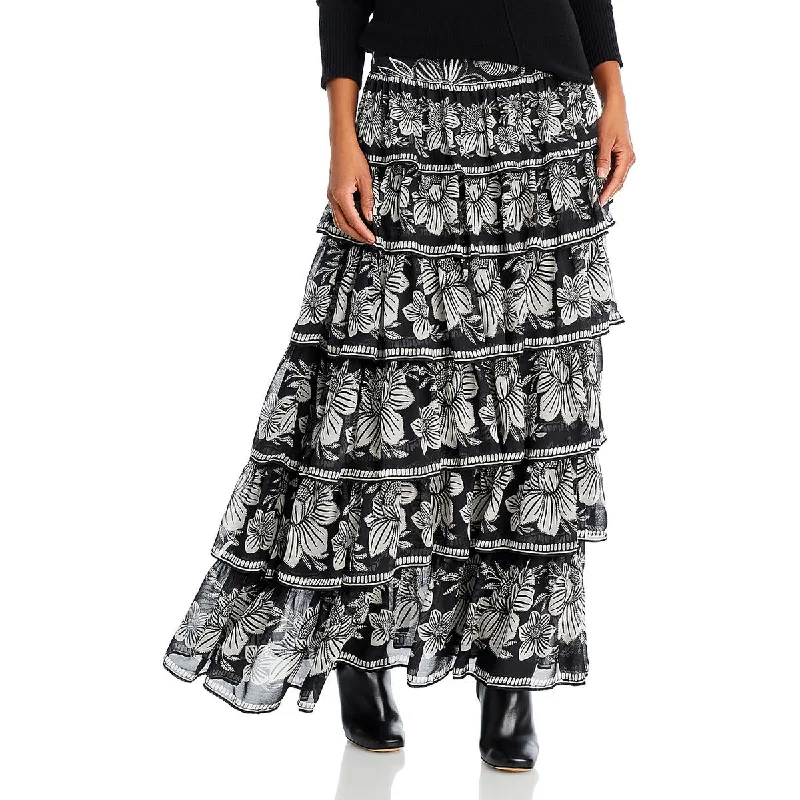 Womens Aymmetrical Tiered Asymmetrical Skirt velvet skirt luxurious