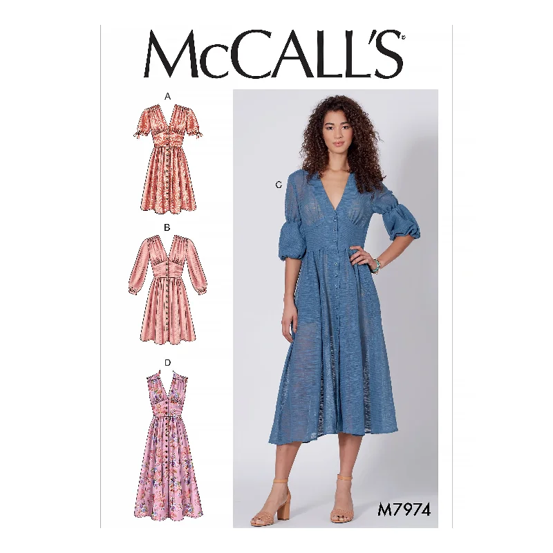 McCall's Pattern M7974 Misses' Dresses Cowl Neckline Elegant