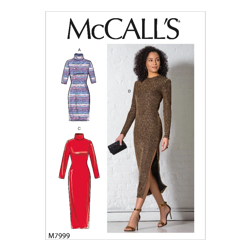 McCall's Pattern M7999 Misses' Dresses Turtleneck Warm Winter
