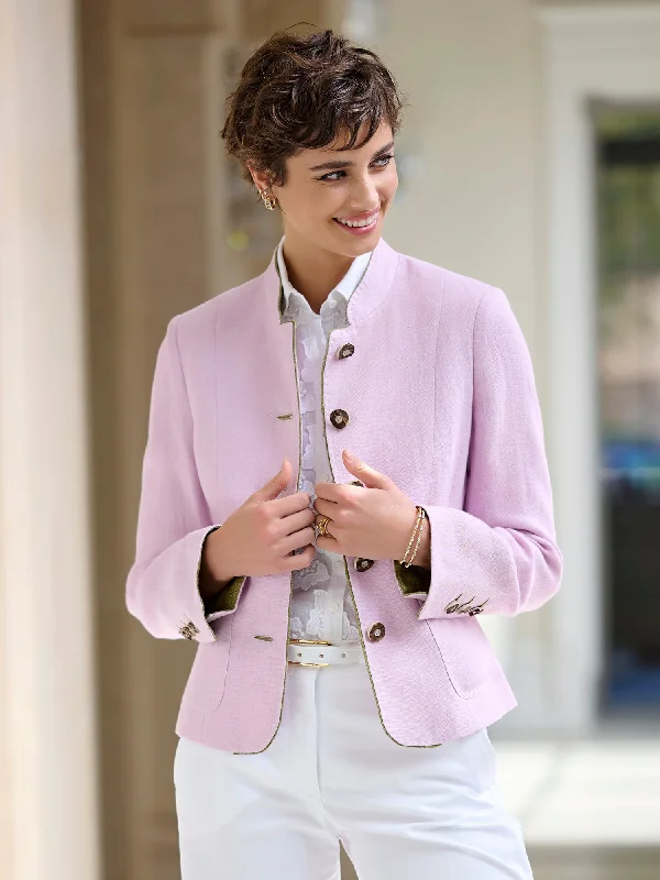 Florence Linen Jacket Faux Fur Jacket Real Fur Jacket Shearling Jacket