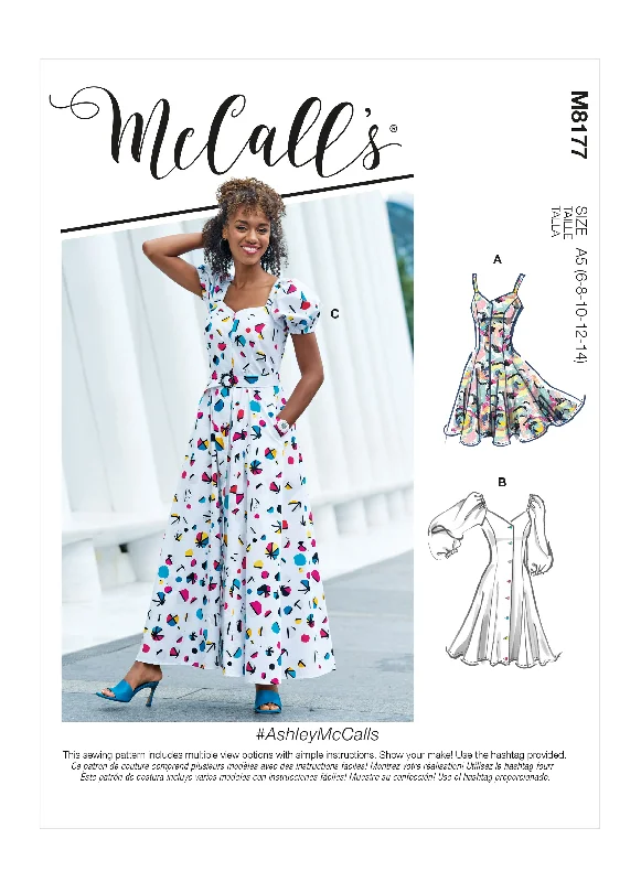 McCall's Pattern M8177 Misses' Dresses & Belt Tunics Summer linen
