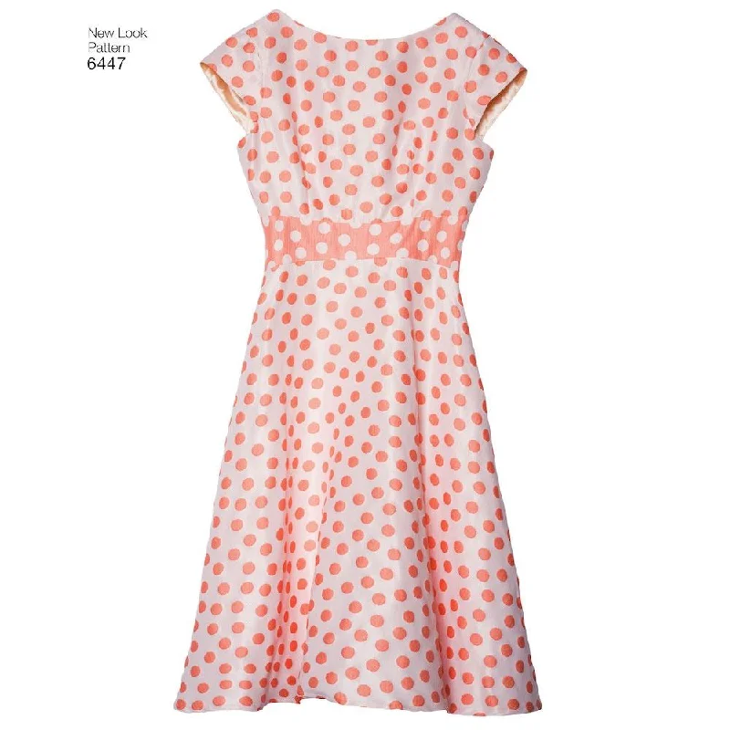 Newlook Pattern 6447 Misses' Dresses Tunics Polka dots