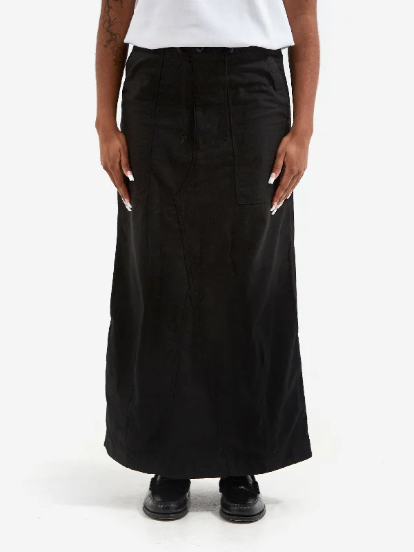 Needles String Fatigue Skirt - Black lightweight skirt design