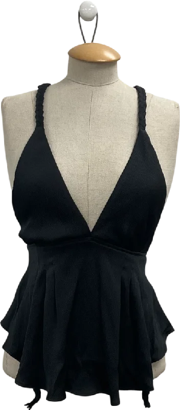 Free People Black Like A Babe Tank Top UK XS lavender tank top