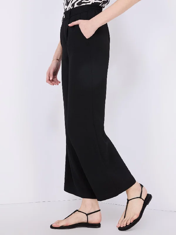 Classic Rise Wide-Leg Pants Fashionable Work Pants