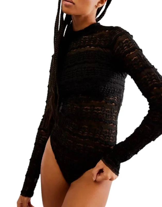 Angelina Bodysuit In Black Comfortable Seamless Bodysuit