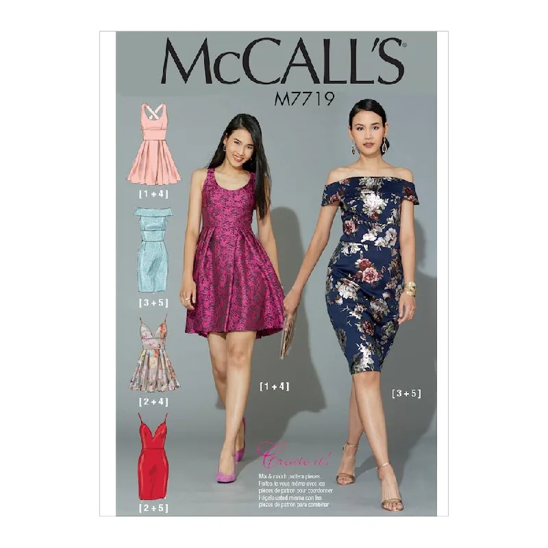 McCall's Pattern M7719 Misses' Dresses Tunics Sophisticated sleek