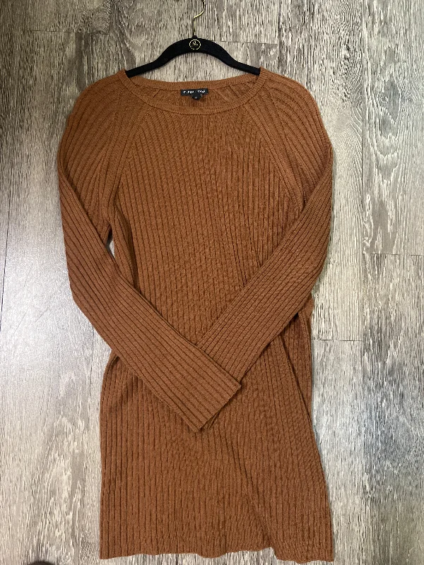 Eileen Fisher Tunic Ribbed Sweater (Size Small) Cotton Fabric Linen Fabric Terry Fabric