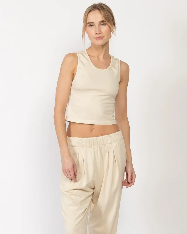 Talya Cropped Tank Top print tank top
