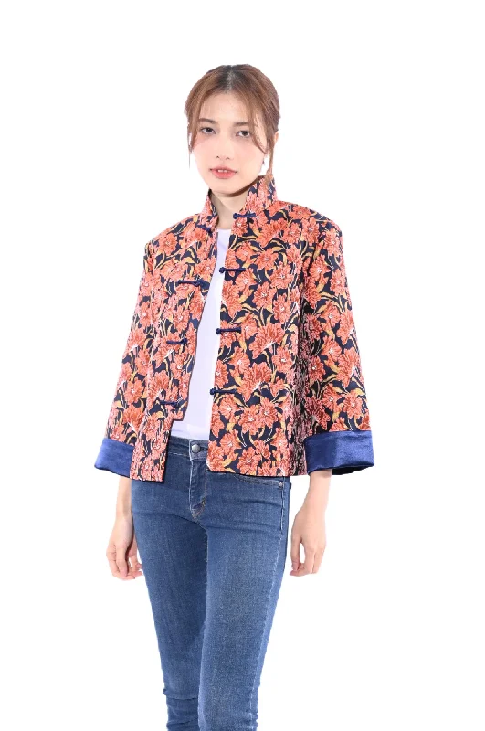 Line & Curve Jacket YL246-6 A-Line Jacket Boat Neck Shawl Collar