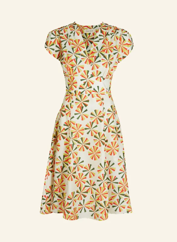 Rita - Ivory Spirals Dress Tunics Sophisticated sleek