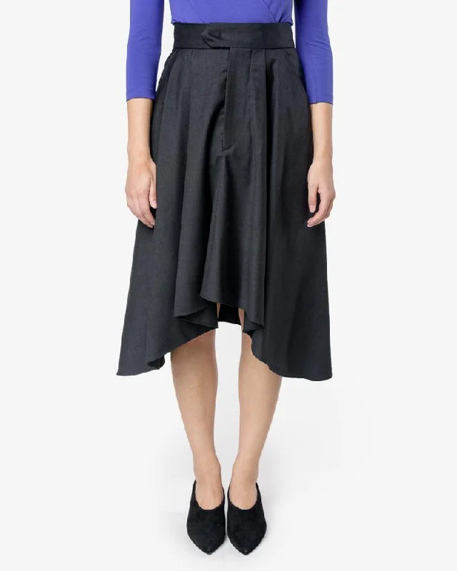 Misa Skirt in Anthracite leather skirt durable