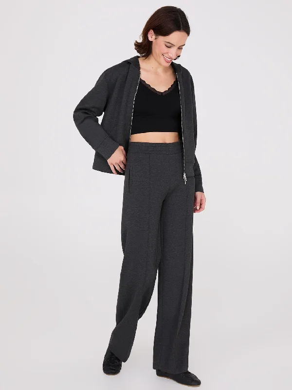 Wide-Leg Front Pintuck Pants Formal Wide-Leg Pants