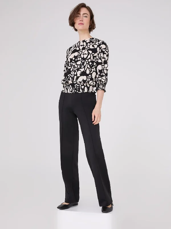 Front Pintuck High-Rise Pants Comfy High-Waist Jeans
