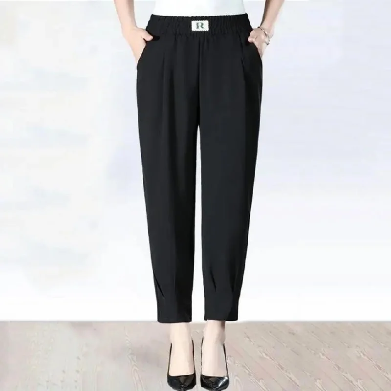 Women's High Waist Elastic Harem Pants XL B-112922 Elegant Trouser Pants