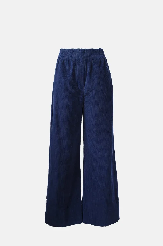 Cooper Corduroy Pants Navy Casual Drawstring Pants