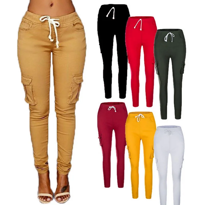 Women's multi-bag casual pants Elegant Dress Pants