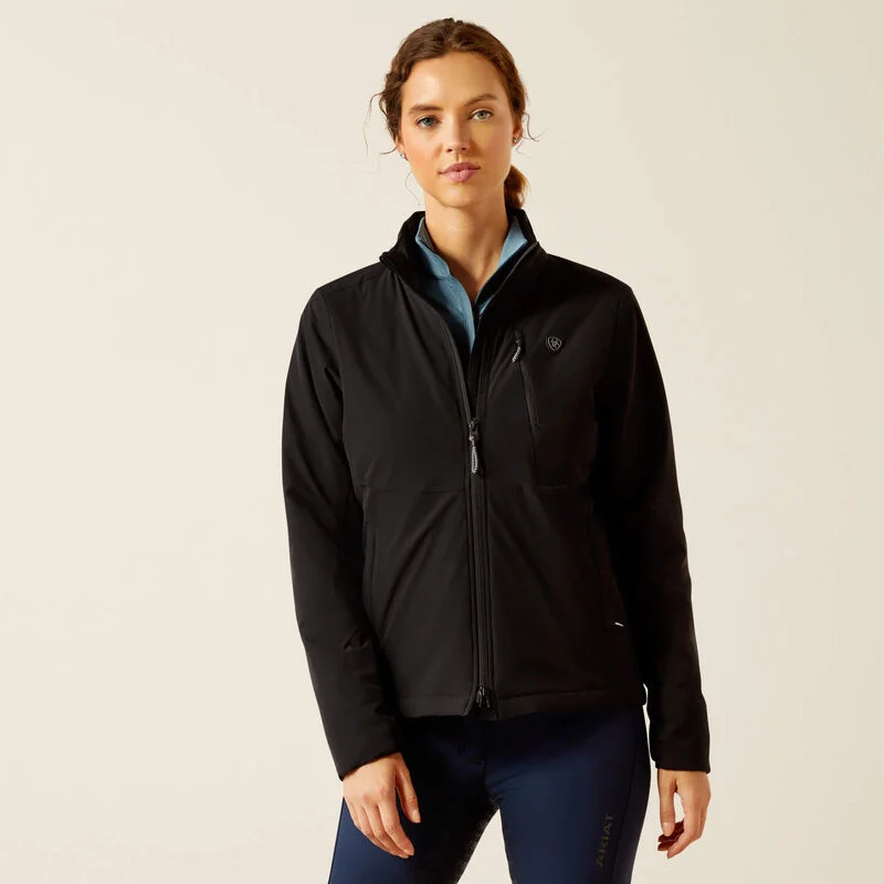 Ariat Womens Rion Insulated Jacket Black Denim Fabric Leather Fabric Suede Fabric