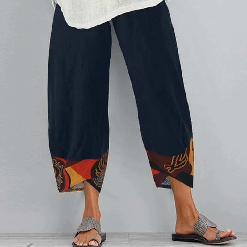 Cotton Linen Vintage Women Pants 5XL S4099096 Lightweight Linen Pants