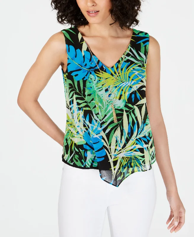 Thalia Sodi Necklace Tank Top white tank top
