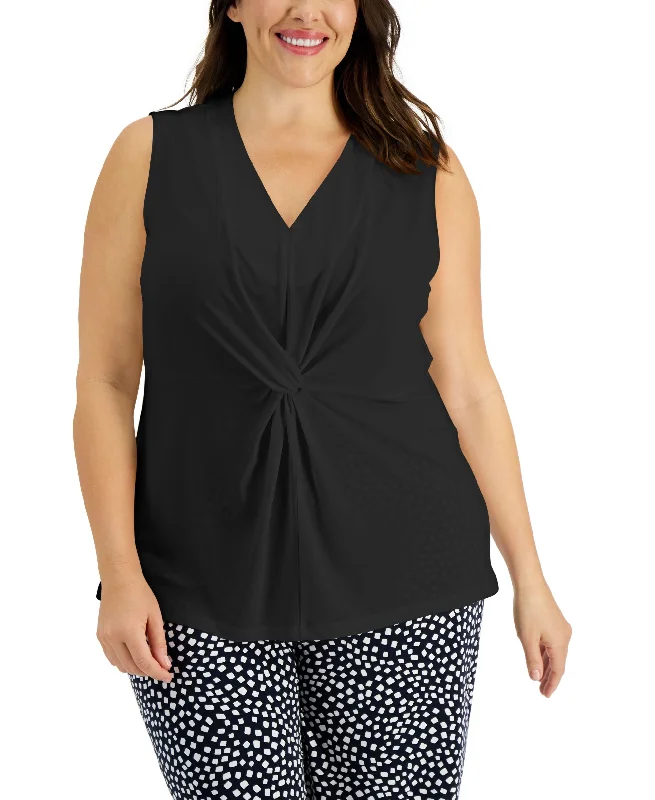 Alfani Plus Size Twisted Tank Top stylish tank top