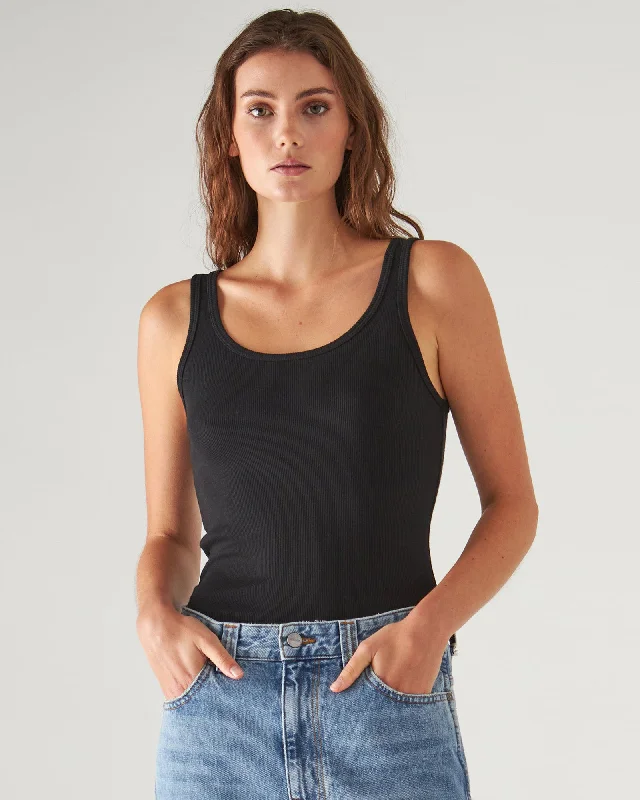 Scoop Ribbed Tank Top bronze tank top