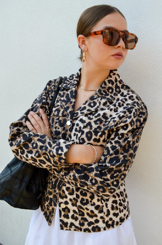 Second Female Aleo Kelp Leopard Jacket Jacket Blazer Coat