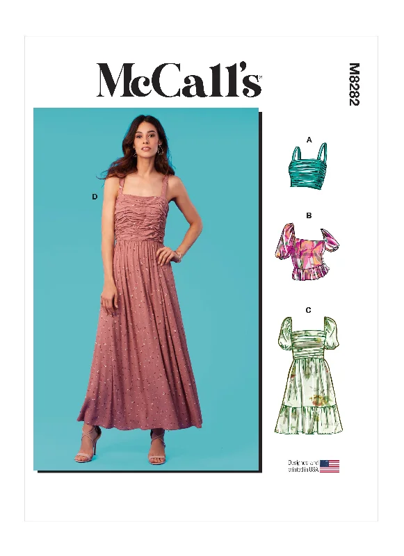 McCall's Pattern M8282 Misses Tops & Dresses Tunics Trendy modern