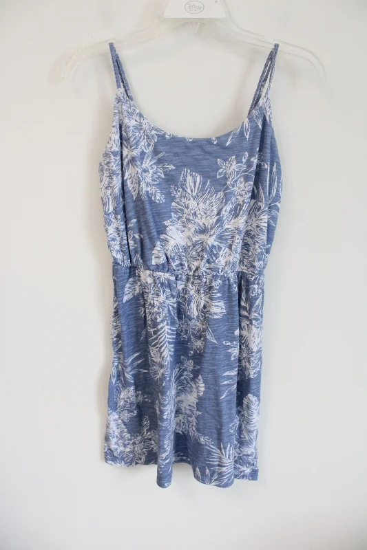 Old Navy Blue Tropical Print Cotton Dress | S Tunics Travel practical