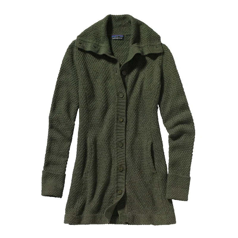 W's Merino Sweater Coat Satin Blend Silk Blend Wool Blend