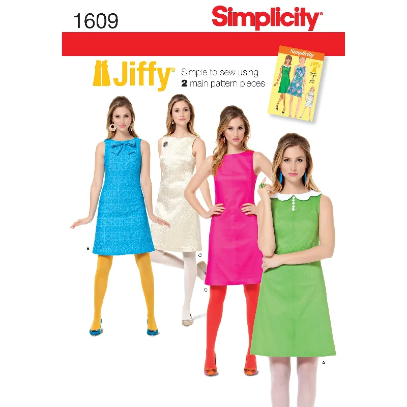Simplicity Pattern 1609  Women's Jiffy 1960's Vintage Dress Bodycon Club Sequined