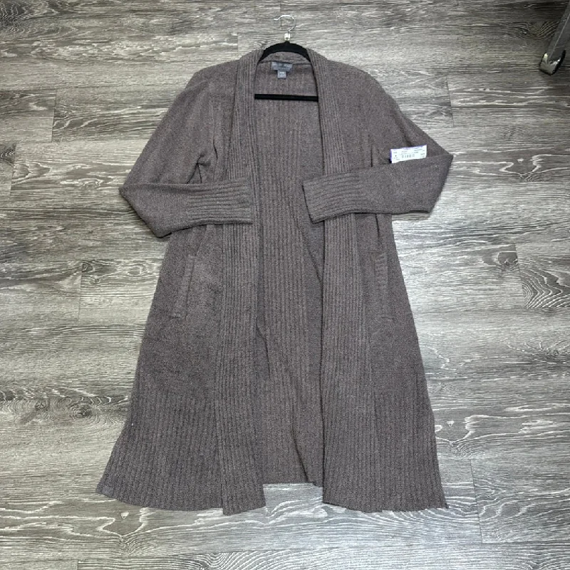 Barefoot Dreams Duster Sweater - large petite Toggled Drawstring Belted