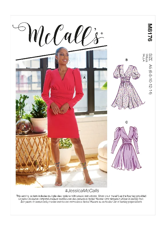 McCall's Pattern M8176 Misses' Dresses Tunics Spring floral