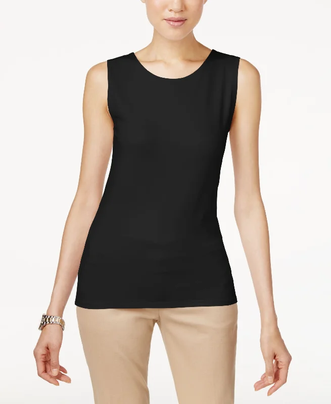 Petite High Neck Tank Top yoga tank top