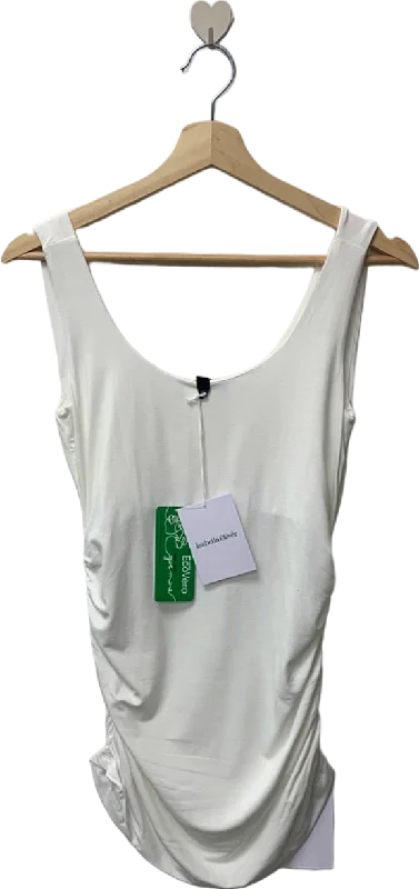Isabella Oliver White The Maternity Tank with Lenzing ECOVERO Viscose SZ2 UK 10 boho tank top