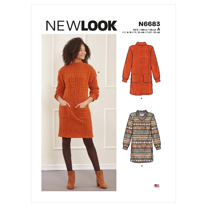 Newlook Pattern N6683 Misses' Dresses Tunics Cozy soft