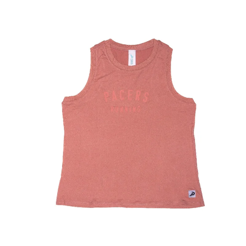 Women's High Neck Crop Tank Top coral tank top