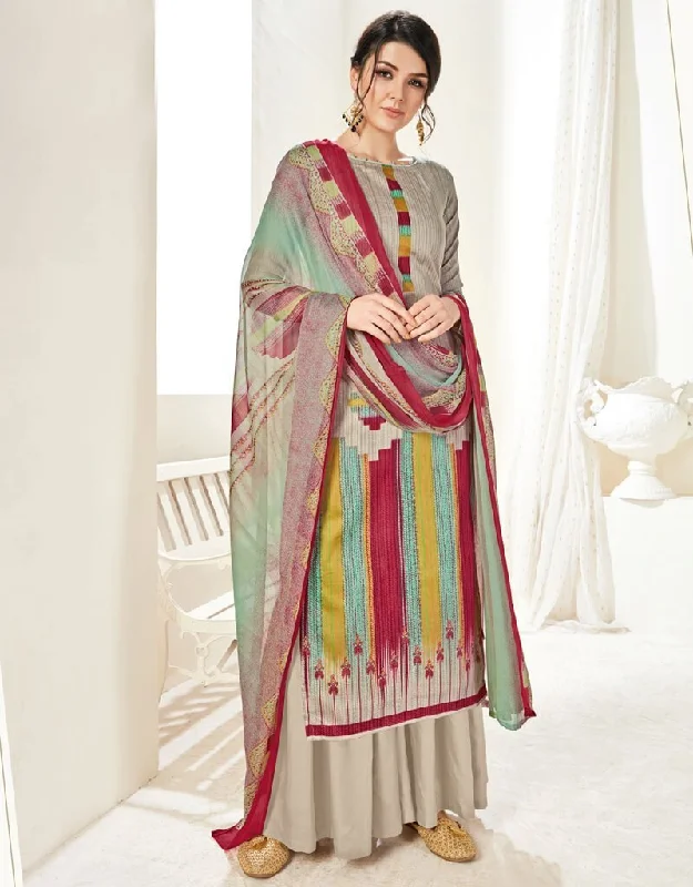 Multi Pure Zam Cotton Palazzo Dress Tunics Designer luxury