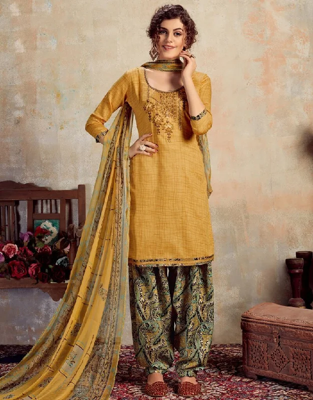 Yellow Pure Jam Cotton Patiyala Dress Tunics Top rated