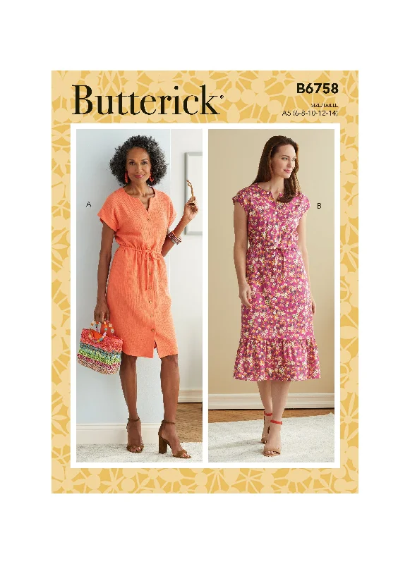 Butterick Pattern B6758 Misses' Dress Tunics Long Elegant